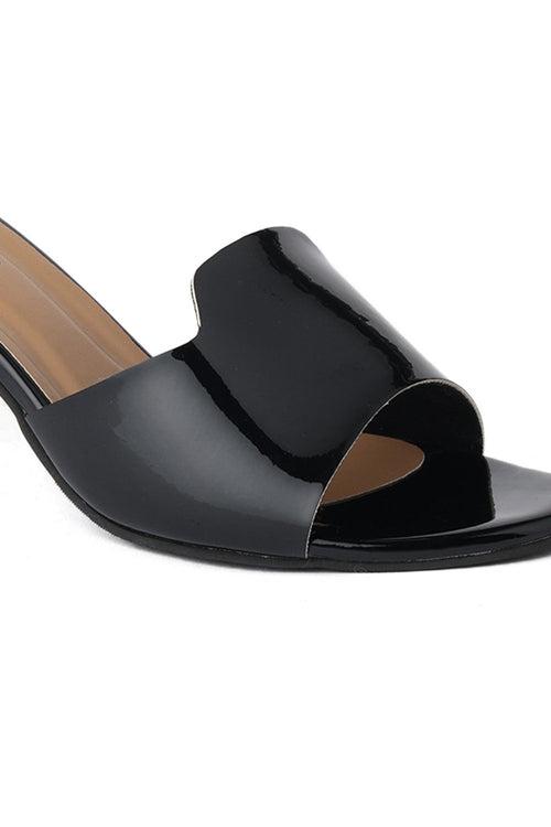 SOLES Black Block Heels - Bold Elegance