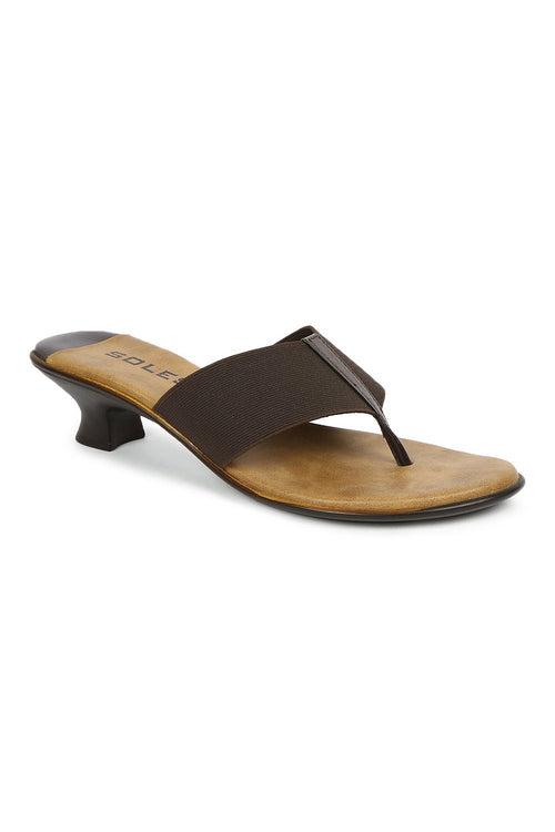 SOLES Brown Heels - Earthy & Comfortable Footwear