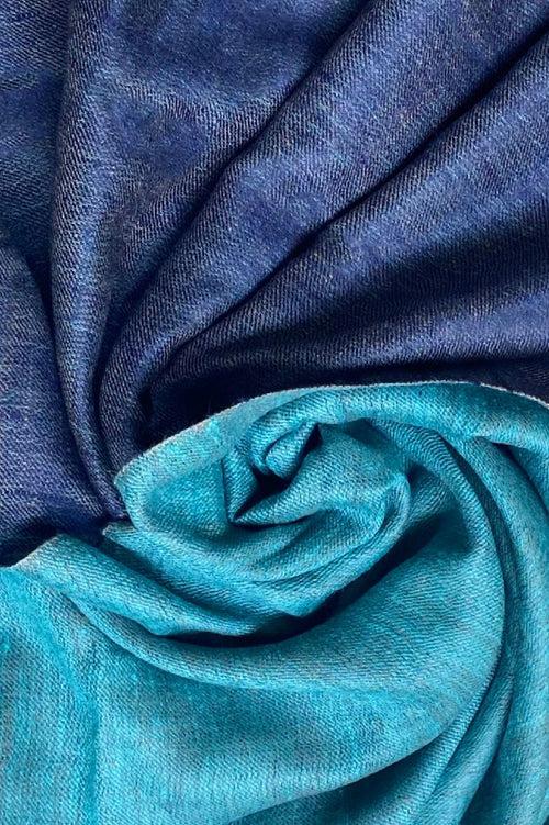 K&M Reversible Pashmina - Dark & Light Blue