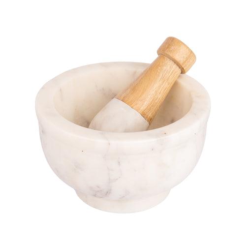 K&M White Mortar Pestle