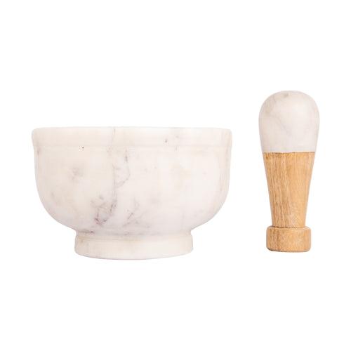 K&M White Mortar Pestle