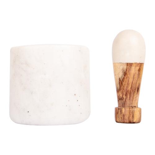 K&M White Mortar Pestle