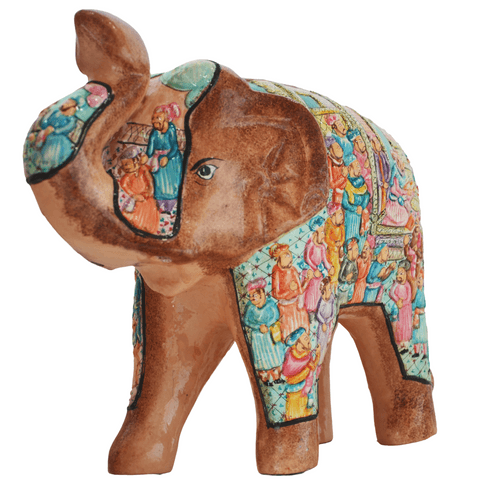 Papier Mache Elephant multicolor