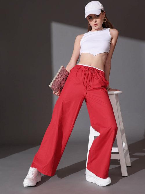 Contrast waist Trouser