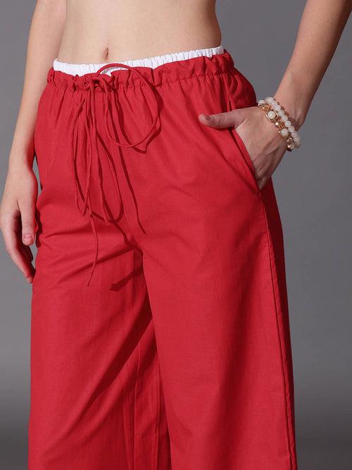 Contrast waist Trouser