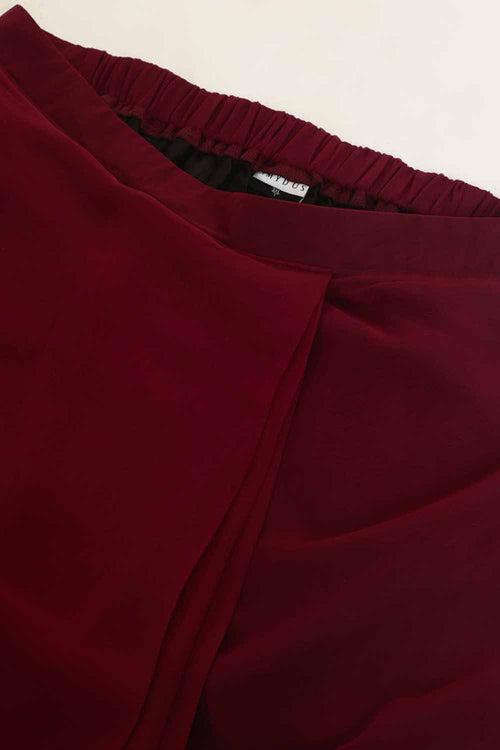 Plus Size Maroon Gota Patti Readymade Party Saree