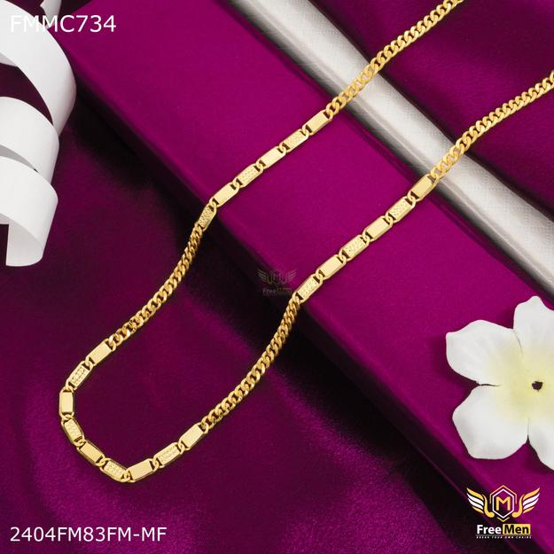 Freemen Thin Atta with Flate Nawabi Chain for Man - FMMC734