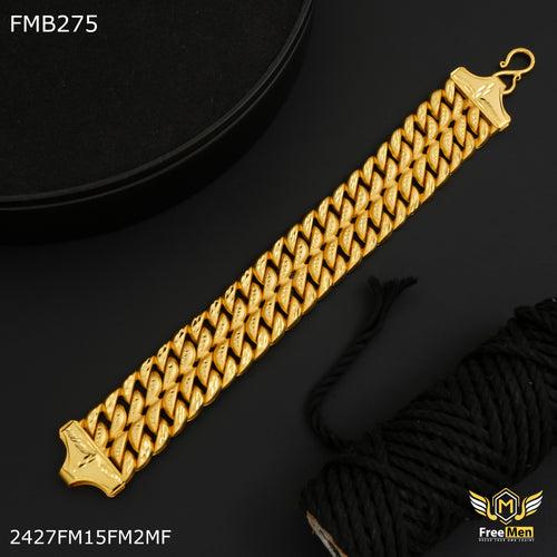 Freemen Two Line Pokel goldne Bracelet For Men - FMB275