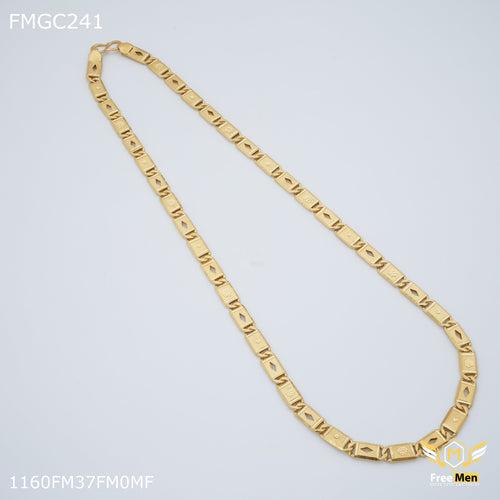 Freemen Plain diamond cutting  gold plated Chain for Man - FMC241