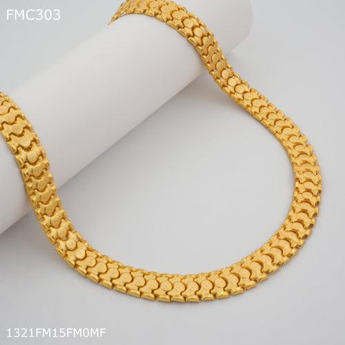 Freemen One line dot golden chain For Men - FMC303