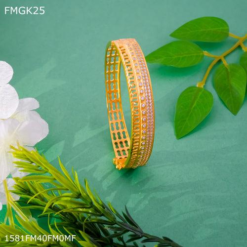 Freemen Ad open gold plated Kada  - FMGK25