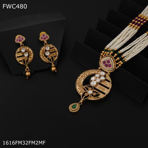 Freemen Cream color Handmade antique with earring for women - FWC481