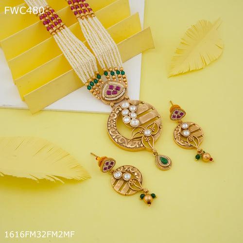 Freemen Cream color Handmade antique with earring for women - FWC481