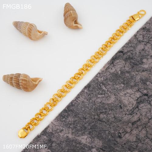 Freemen ring to ring gold plated bracelet for Men - FMGB186