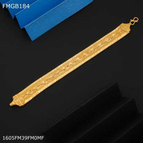 Freemen Designer two line gold plated bracelet for Men - FMGB184