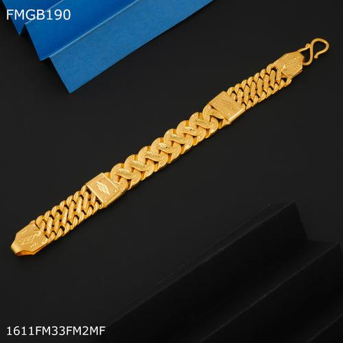 Freemen 1GM Pokal leaf gold plated bracelet for Men - FMGB190