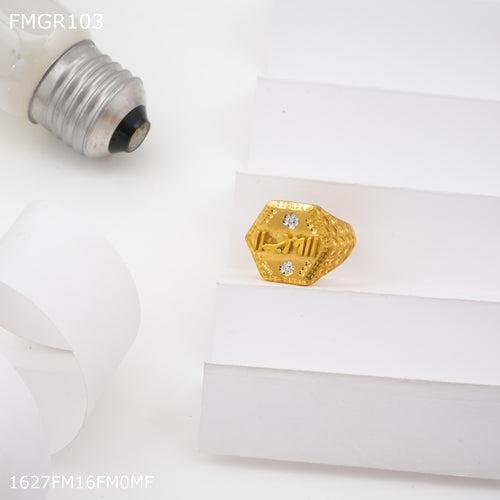 Freemen Ram gold plated ring for men - FMGR103