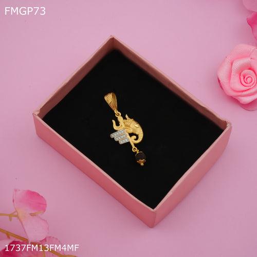 Freemen Gajanand pendent with gold plated for Men - FMGP73