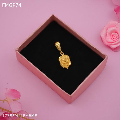 Freemen lion face pendent with gold plated for Men - FMGP74