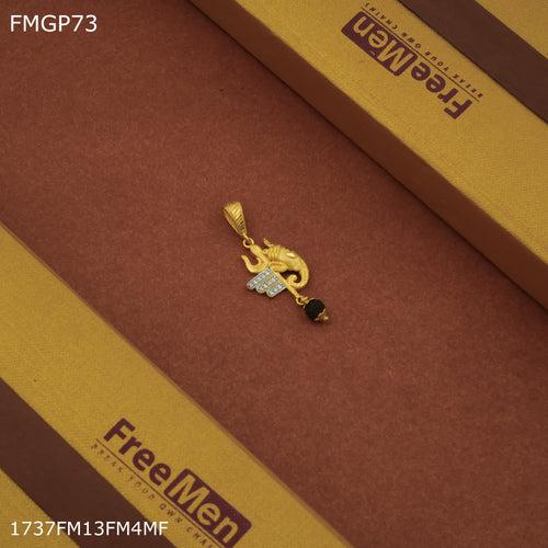 Freemen Gajanand pendent with gold plated for Men - FMGP73