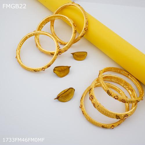 Freemen 1mg Six pic gold Bangles For Women - FWGB022