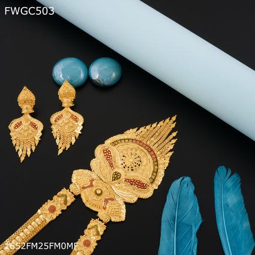 Freemen kalkatti Long Set with earring for women - FWGC503