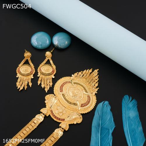 Freemen kalkatti Long Set with earring for women - FWGC504