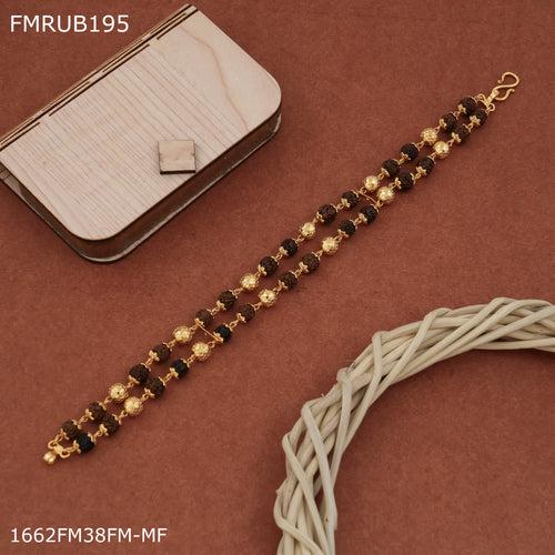 Freemen Two line rudraksha bracelet for Man - FMRUB195