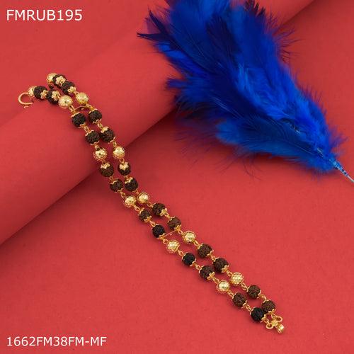 Freemen Two line rudraksha bracelet for Man - FMRUB195