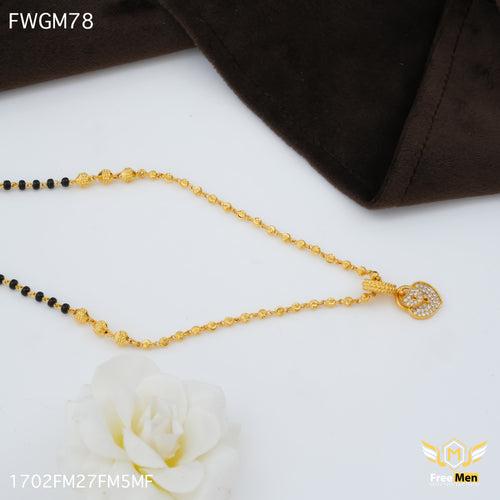 Freemen One Line Heart Design mangalsutra - FWGM78