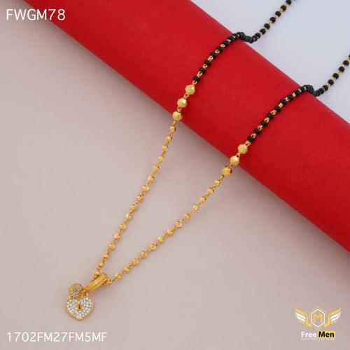 Freemen One Line Heart Design mangalsutra - FWGM78