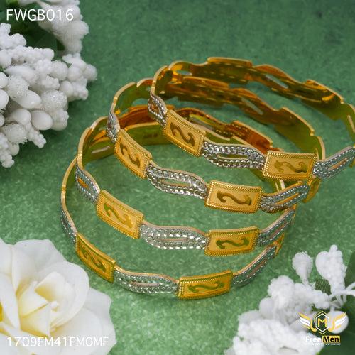 Freemen Stylish S Design bangles For women - FWGB017