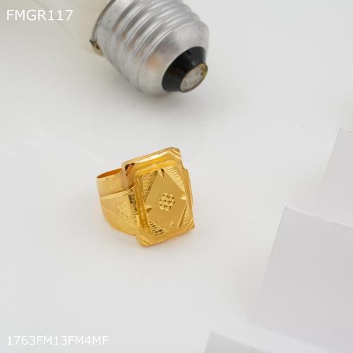Freeme 1gm long square gold plated for men - FMRI117