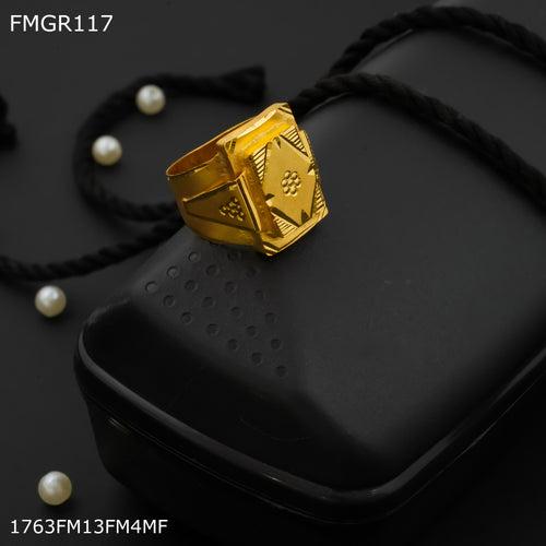 Freeme 1gm long square gold plated for men - FMRI117