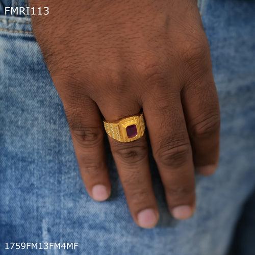 Freeme Pink stone ring design for men - FMRI113