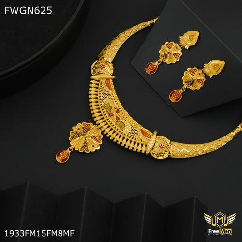 Freemen 1MG Moon Neckless With Earring for women - FWGN625