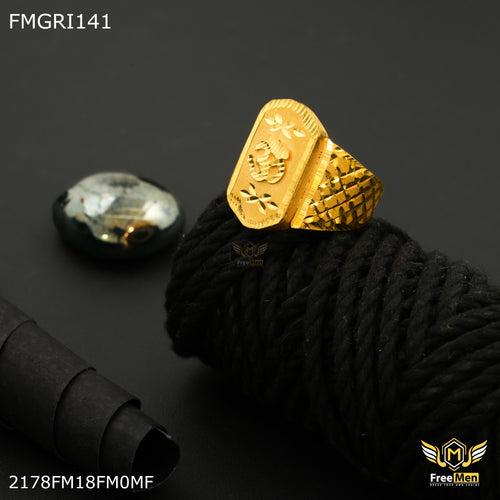 Freeme 1gm OM Design Gold plated ring for men - FMGRI141