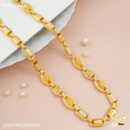 Freemen Net with AD gold plated Chain - FMGC406