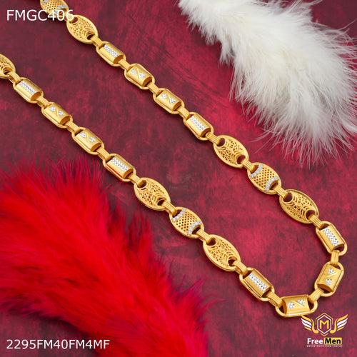 Freemen Net with AD gold plated Chain - FMGC406