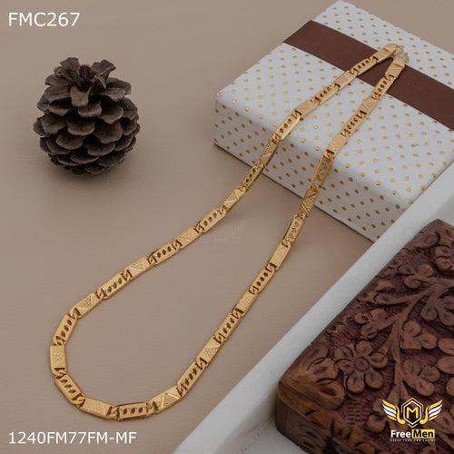 Freemen Nawabi biscit arro design golden chain For Men - FMC267