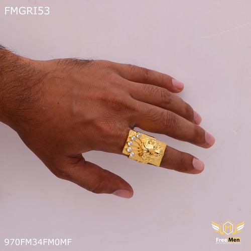 Freemen King lion gold forming  with AD for men - FMGRI53