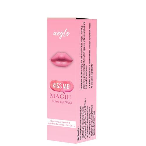 Aegte Kiss Me Magic pH Tinted Lip Gloss with SPF 25++ Lightweight, Non Sticky Hydrating Formula