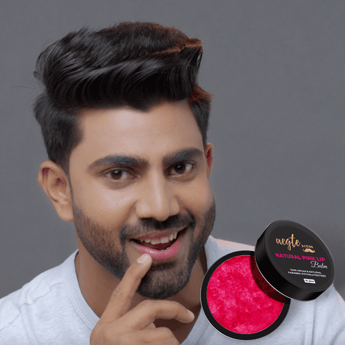 Aegte Men Natural Pink Lip Balm with Beetroot and Tomato