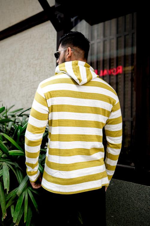 Mustard White Hooded T-Shirt