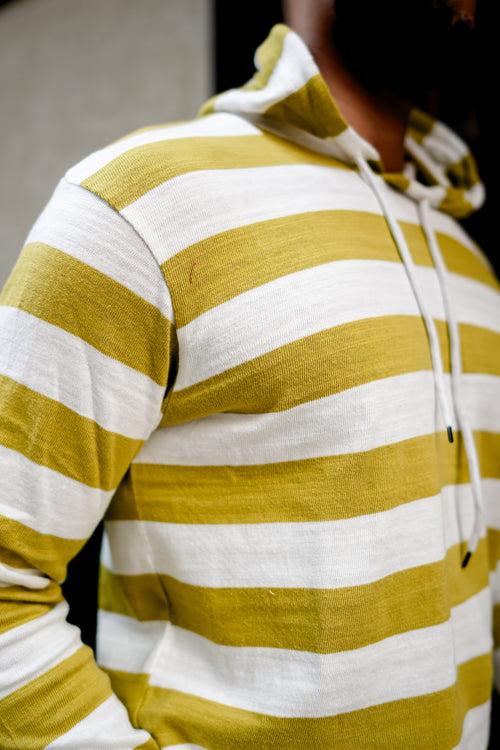 Mustard White Hooded T-Shirt