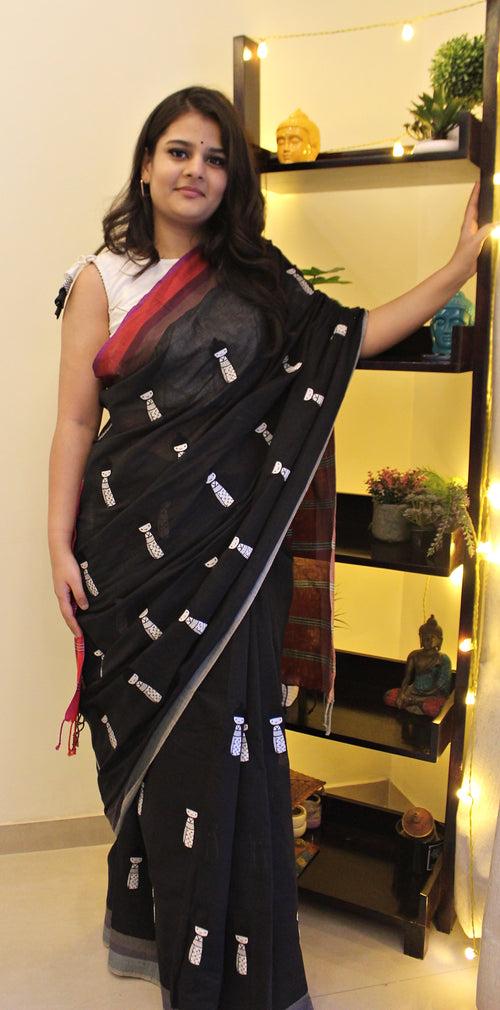 Kokeshi Doll Handloom Cotton Saree