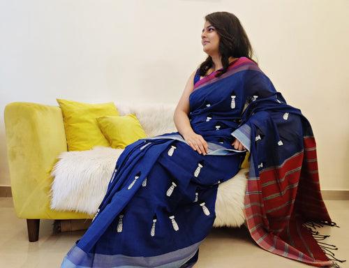 Kokeshi Doll Handloom Cotton Saree