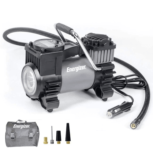 EDC12035 - Energizer Portable Air Compressor Tire Inflator - 120 Max PSI - LCD Display and Carrying Case