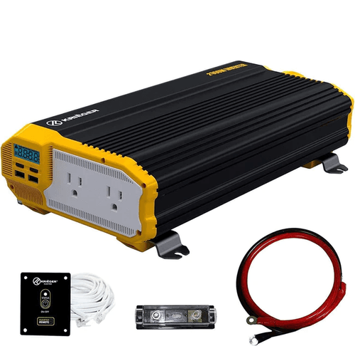 KR2000 Krieger 2000 Watts Power Inverter 12V to 110V, Installation Kit