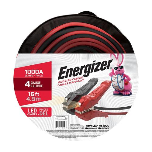 ENL416 Energizer Flash Light LED 4 Gauge 16 Feet - Heavy Duty LED Battery jumper Cables